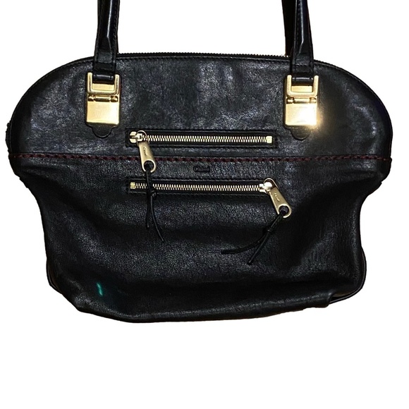 LIKE NEW CHLOE Angie Medium Black Lambskin Leather Shoulder Cross Body Tote Bag - Picture 7 of 16